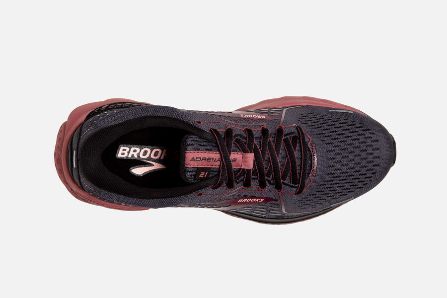 Brooks Adrenaline GTS 21 Road Running Shoes - Womens - Black - QU0274569